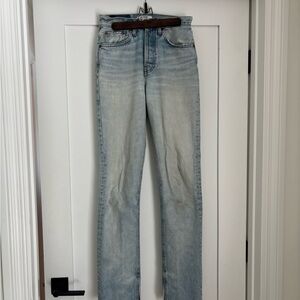 90s Re/Done Washed Light Blue High Waist Straight Leg Jeans